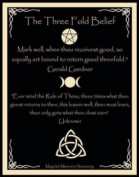 Threefold rule in wiccan practice